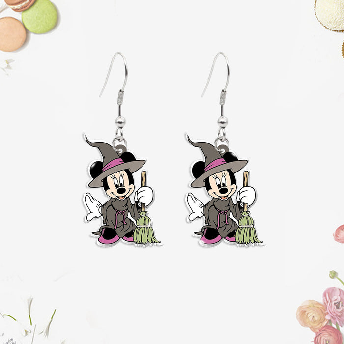 Wholesale  party creative earrings cute asymmetrical acrylic heat shrinkable earrings