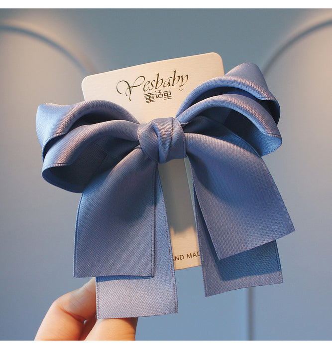 Wholesale Children's ribbons, bows, hair clips, versatile, simple, back of the head hair clips, spring clips, hair accessories