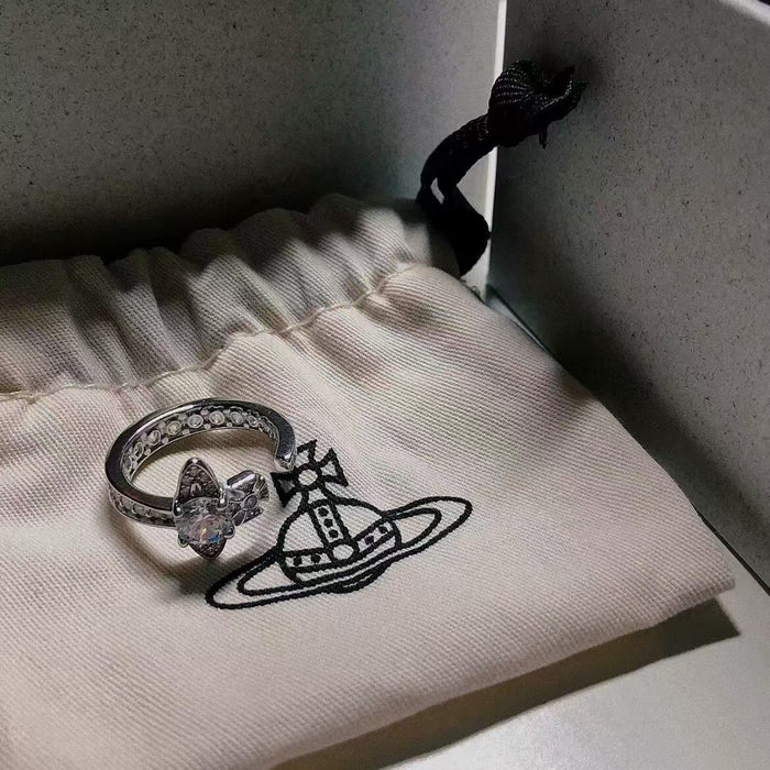 Wholesale Saturn Diamond Open Ring Female Saturn Ring