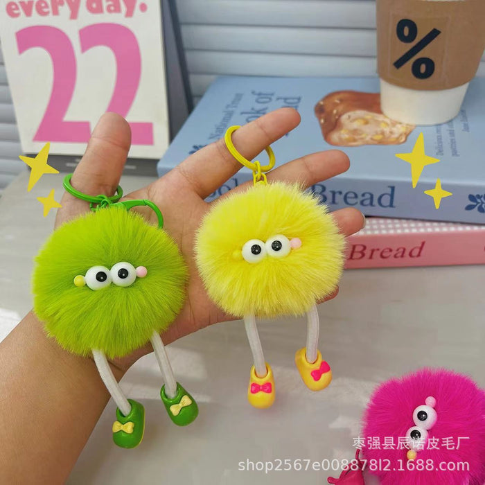 Wholesale Glasses plush pendant, niche keychain bag