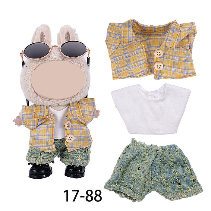 Wholesale Only Clothes Character Pattern Overalls Set doll clothes