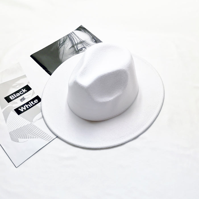 Wholesale Woolen top hat, retro light plate felt hat