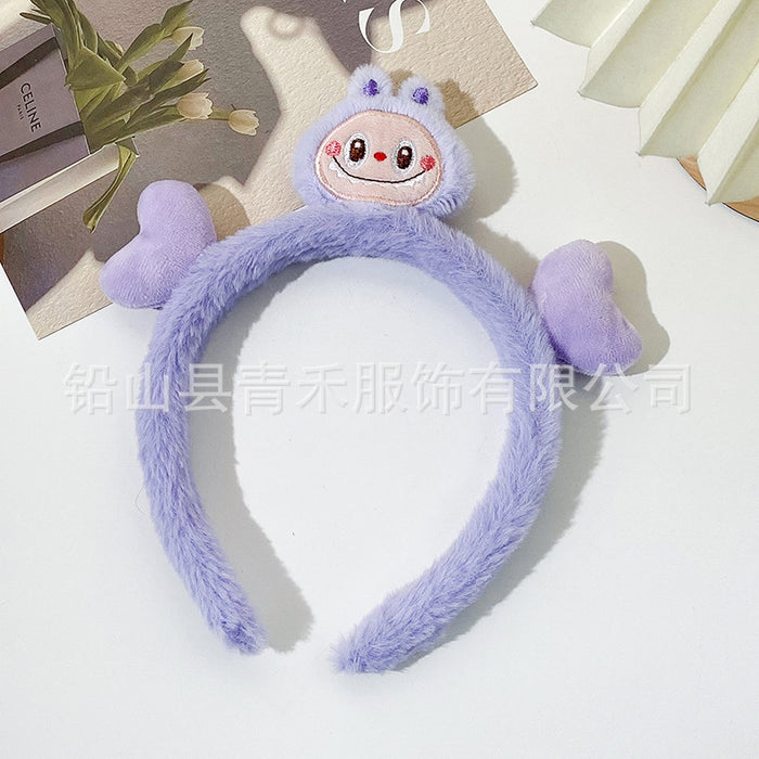 Wholesale Cute Cartoon  Plush Hair Hoop Girl Wash Face Non-slip Pressure Hair Hoop Out All-match