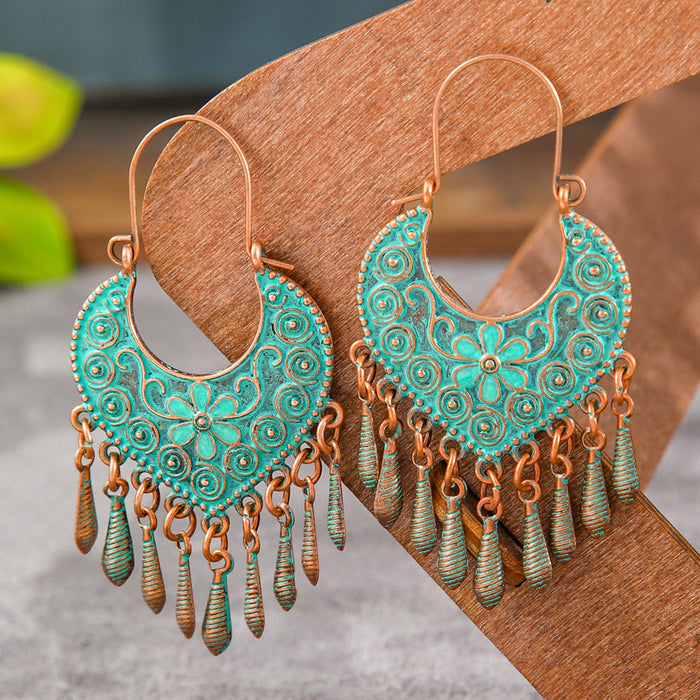 Wholesale Ethnic Vintage Heart Earring Set - Zinc Alloy Jewelry Accessory for Party Wear MOQ≥2