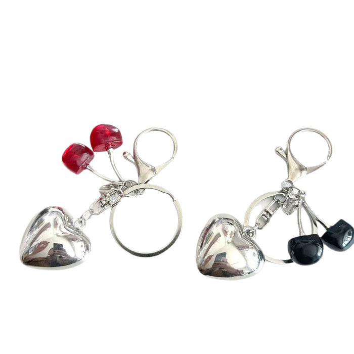Wholesale cherry keychain simulation fruit girl bag pendant pendant