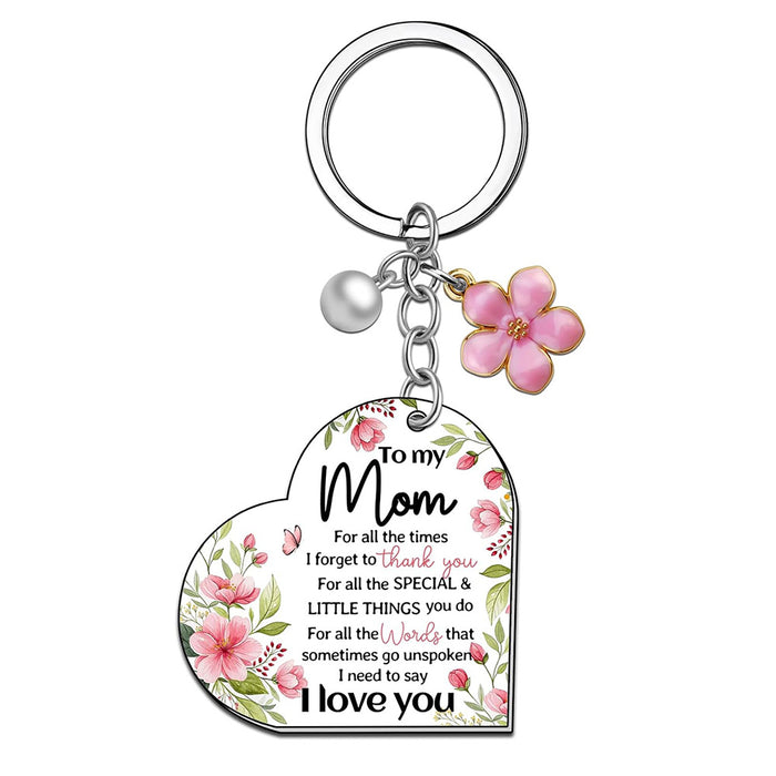 Wholesale Colored stainless steel keychain heart-shaped keychain