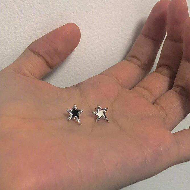 Wholesale 925 Silver Irregular Five-pointed Star Earrings and Ear Clips JDC-ES- XiangDuan002