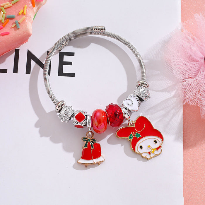 Wholesale Cartoon & Beaded Bracelet Stainless Steel with Bells MOQ≥2