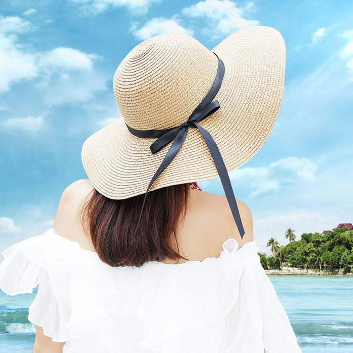 Wholesale Straw Hat Tourist Seaside Versatile Sunshade Hat Outdoor Camping Sunshade Hat