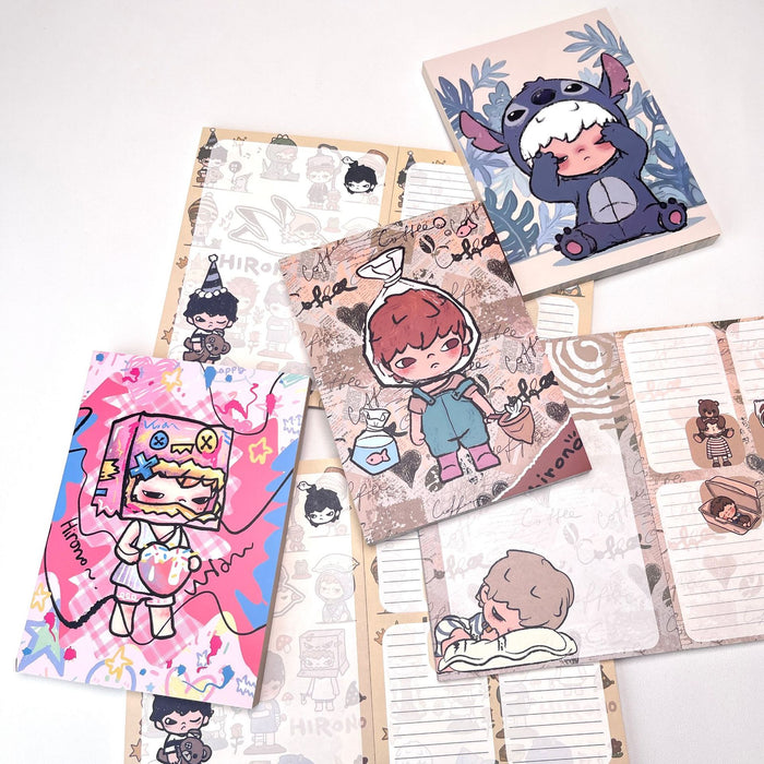 Wholesale Trendy A5 Cartoon Anime Lay-Flat Notebook Colorful Wood Pulp Paper Journal