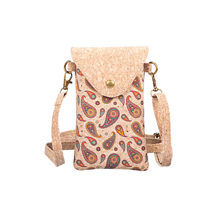 Wholesale Vintage Ethnic Style Cotton Linen Crossbody Phone Bag with Plaid Design MOQ≥10