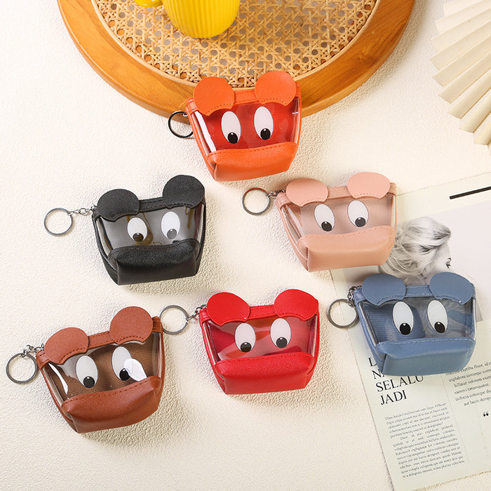 Wholesale Big Eyes Cute Coin Purse Mini Student Coin Bag Card Bag Transparent Coin Purse Key Bag