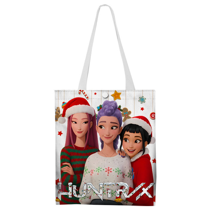 Wholesale KPOP Christmas Cartoon Merchandise Canvas Shoulder Bag