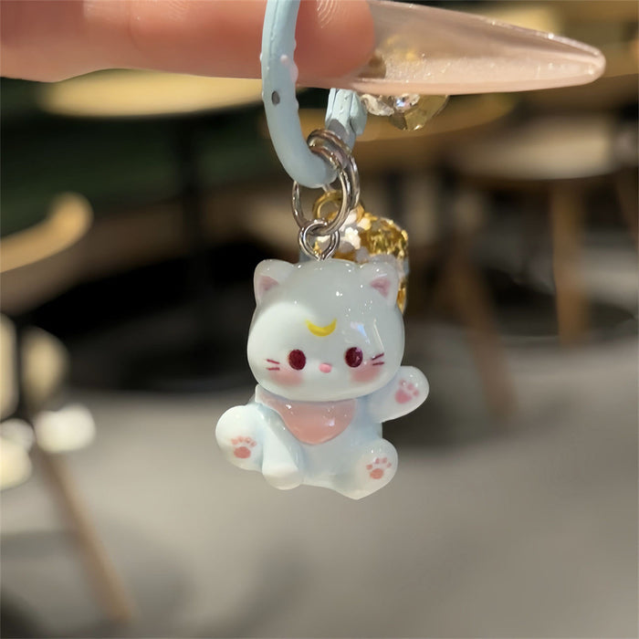 Wholesale Cute Cat Bell Keychain Girl's Bag Accessories Pendant