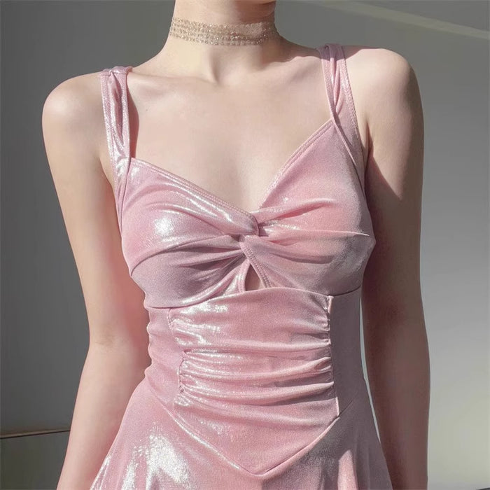 Wholesale Swimsuit sexy backless one-piece conservative skirt style swimsuit hot spring vacation