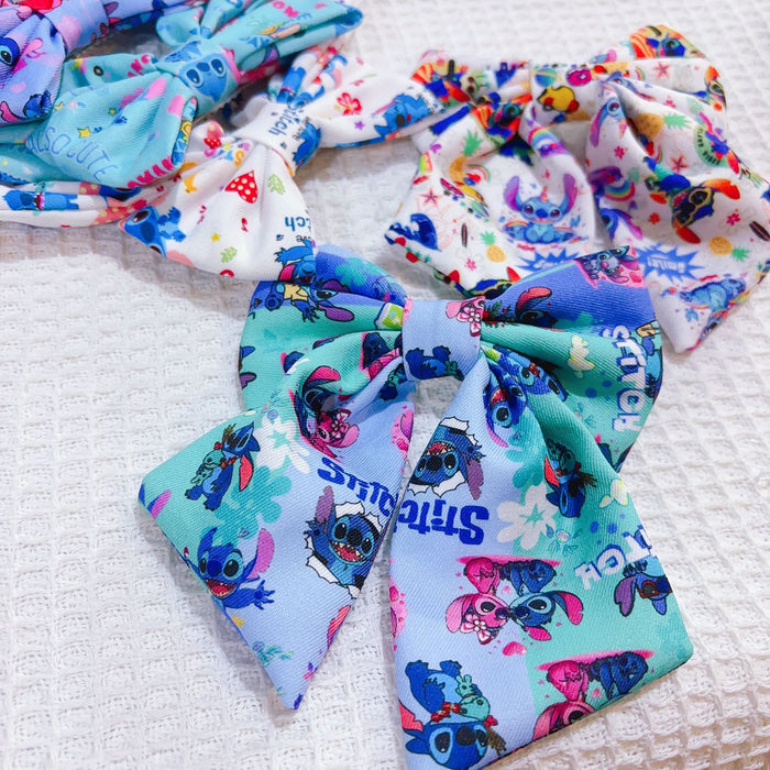 Wholesale Hair accessories girls simple bow ribbon hairpin cute blue clip