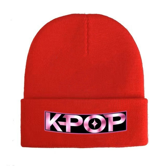 Wholesale Kpop style cartoon knitted hat beanie outdoor warm hat
