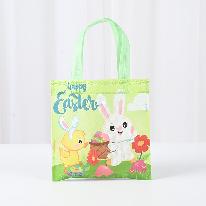 Wholesale Spot Cartoon Cute Rabbit Flat Non-woven Bag Wholesale Kindergarten Festival Bottomless and Sideless Hand-held Gift Bag JDC-GB-XJ010