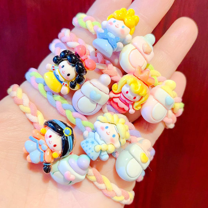 Wholesale 5pcs Leather Band Hair Rope Braided Hair Rope Hair Accessories for Women