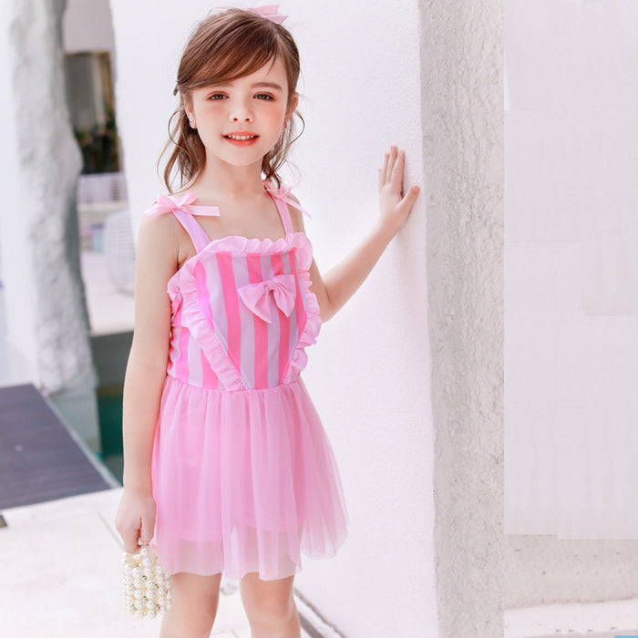 Wholesale Children's swimsuit one-piece skirt cute dress swimsuit