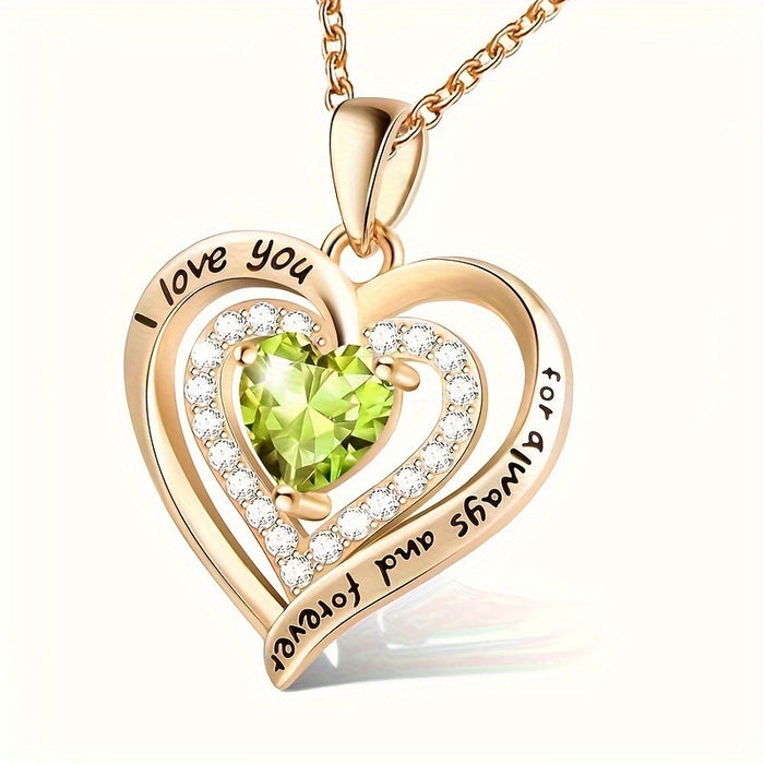 Wholesale December birthstone heart-shaped diamond necklaces
