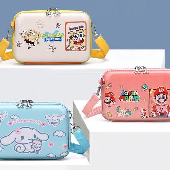 Wholesale Parent-child Children's Bags Mobile Phone Hard Shell Crossbody Bags Cartoon Anime Pattern Coin Purse Storage Bags JDC-SD-SS001