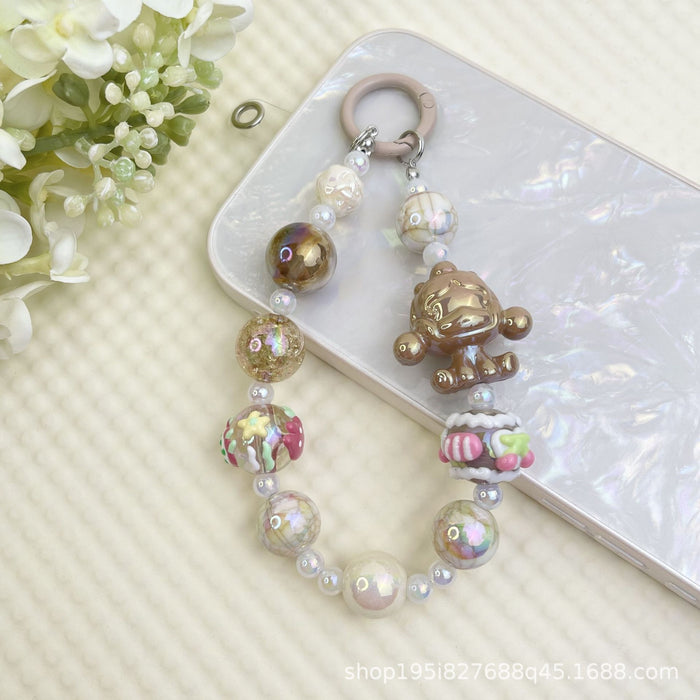 Wholesale Cartoon windmill hand-painted beads mobile phone chain bag decoration pendant accessories mobile phone chain