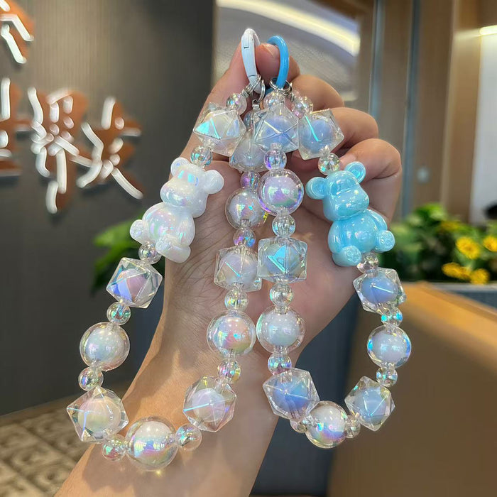 Wholesale Beaded mobile phone chain ornament, key phone case hanging rope, key chain pendant