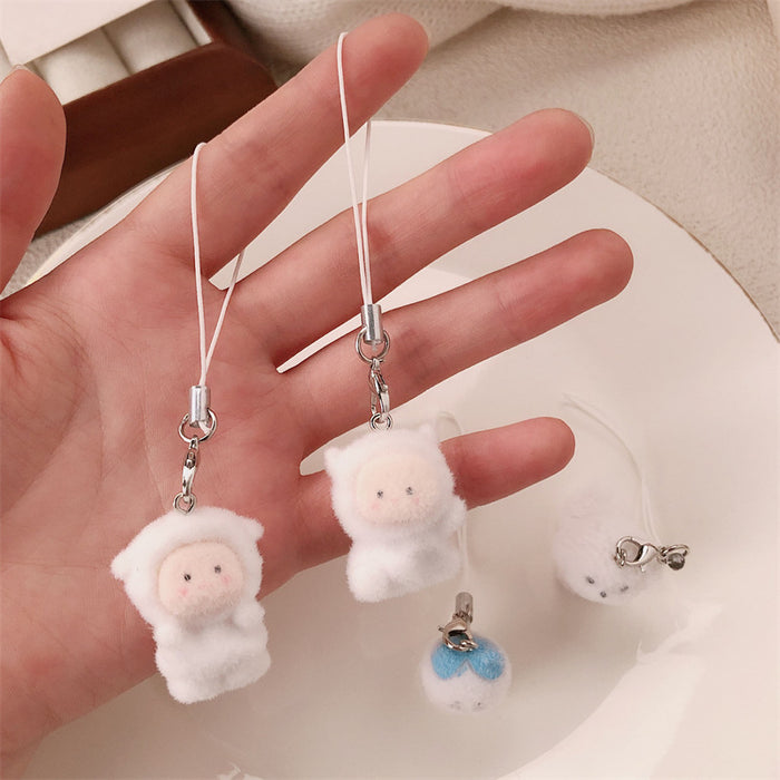Wholesale Flocking Resin Bear Pendant Cute Pendant Bag Keychain Decorative Accessories