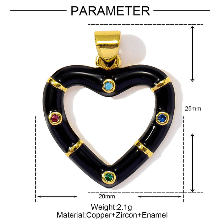 Wholesale Dripping Oil Love Sea Star DIY Copper Zircon Pendant Necklace Natural Stone Crab Earrings Jewelry Pendant