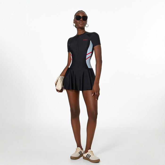 Wholesale Swimsuit one-piece long sleeved sun protection skirt style swimsuit