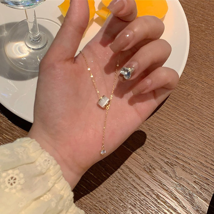 Wholesale Fashionable Butterfly Knot Necklace Set Women's Luxury Design Sensation Collarbone Chain Geometric Style Silver Plated Jewelry