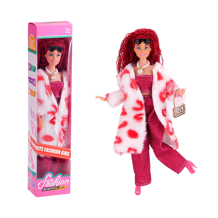 Wholesale 11 inch doll fashion design doll dress a variety of large plush coat