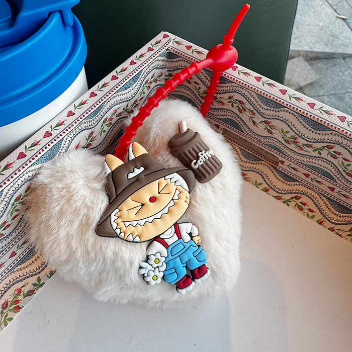 Wholesale Cartoon Funny Zoo Plush Doll Keychain Accessories Creative Cute Couple Best Friend Bag Pendant