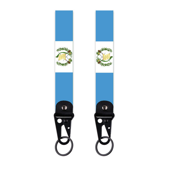 Wholesale  simple world flag  alloy car keychain pendant