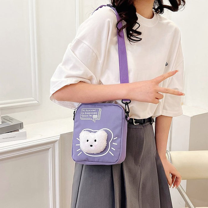 Wholesale Small square bag, nylon cloth bag, fashionable single shoulder crossbody bag, storage bag