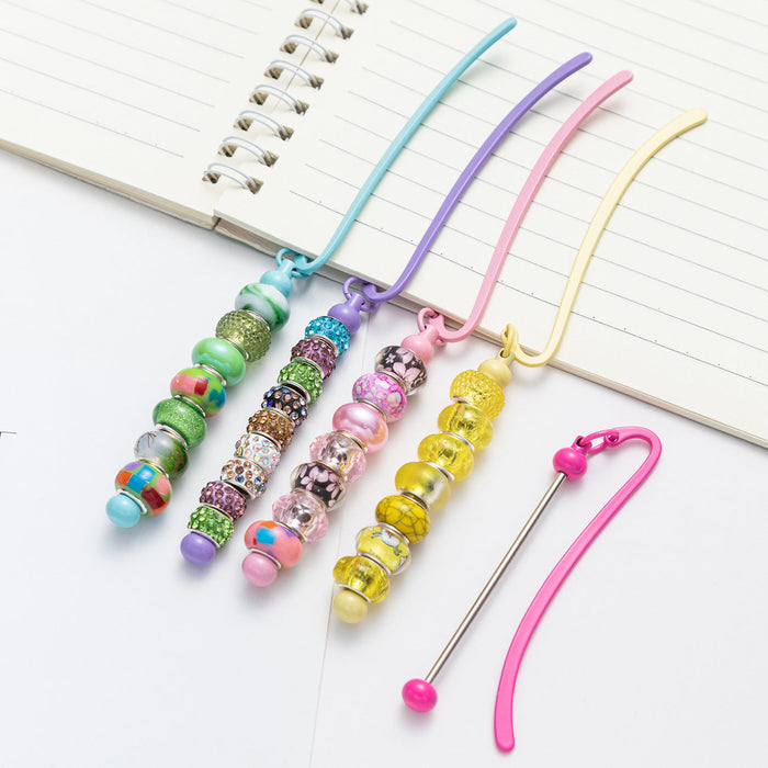 Wholesale Solid Color Beadable Bookmarks Metal DIY for Beadable Bar JDC-BM-HuaH001