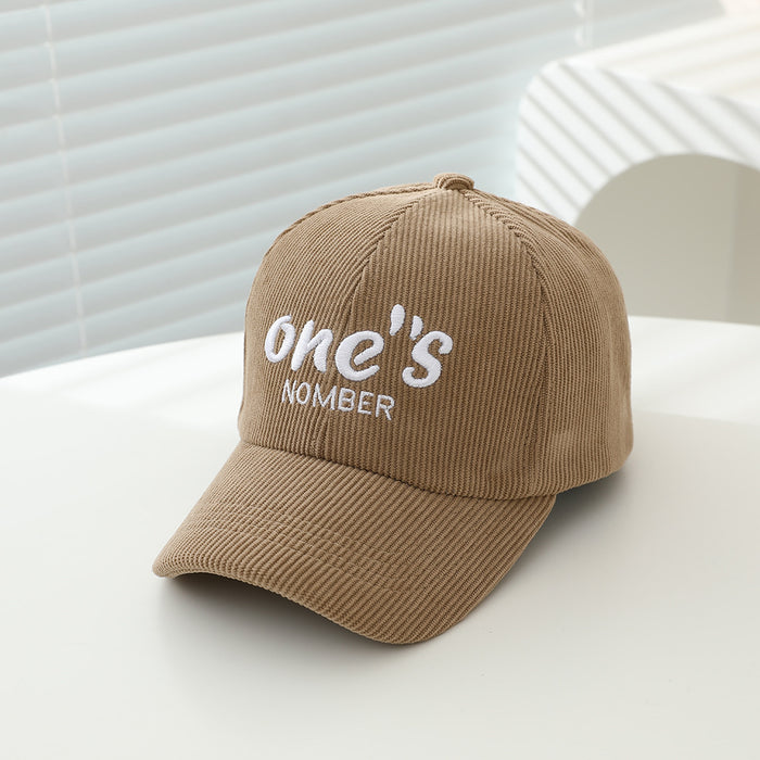 Wholesale Kids Baseball Cap English Letter Fleece Lined Autumn Casual Unisex Chic Outdoor Hat