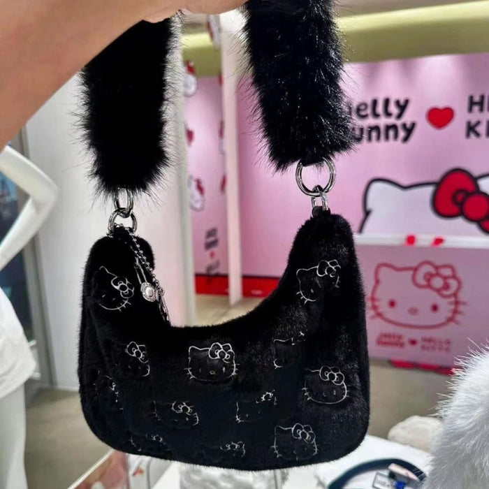 Wholesale Plush Embroidered Shoulder Bag Underarm Bag Crossbody Bag Handbag Clutch Bag Women' s Bag