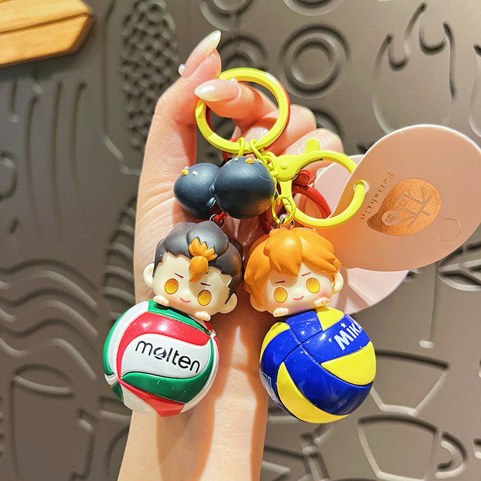 Wholesale Volleyball keychain cute cartoon volleyball doll couple backpack pendant