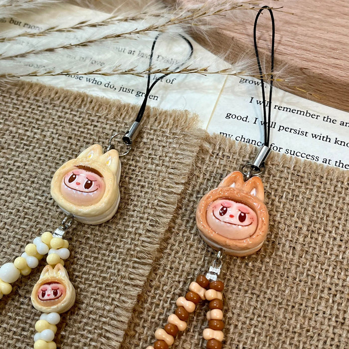 Wholesale mobile phone chain DIY design long key chain original matching bag pendant resin pendant