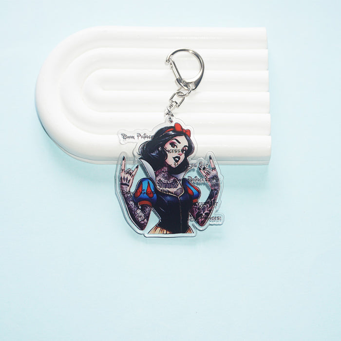 Wholesale Dark Princess Acrylic Keychain Cartoon Series Backpack Pendant