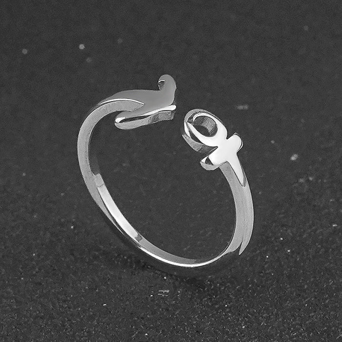 Wholesale Personalized titanium steel ring, niche stainless steel ring accessories and ornaments