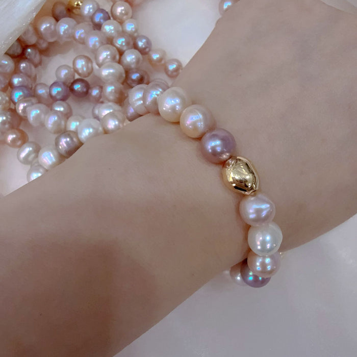 Wholesale Handmade Retro Baroque Pearl Bracelet Large Pearl Rope Bracelet for Women