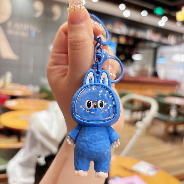 Wholesale Creative cartoon illuminated keychain figurine, car couple bag pendant, student backpack ornament