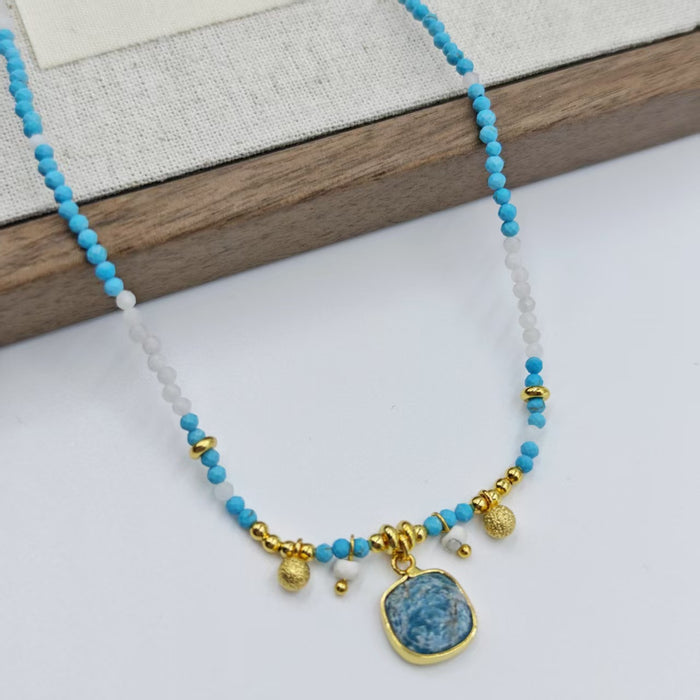 Wholesale Natural handmade bead necklace without fading collarbone chain