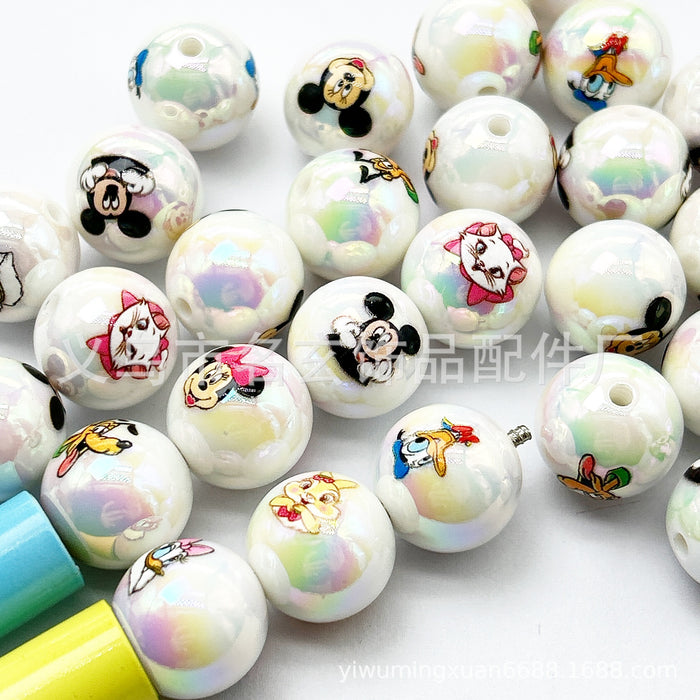 Wholesale 200PCS Acrylic Double-sided Printing Cartoon Beads JDC-BDS-MingXuan007