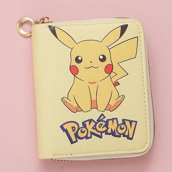 Wholesale New Fashion Cute Pikachu Printed Coin Purse Cartoon Girl Student Short Zipper Money Bag JDC-WT-QT005