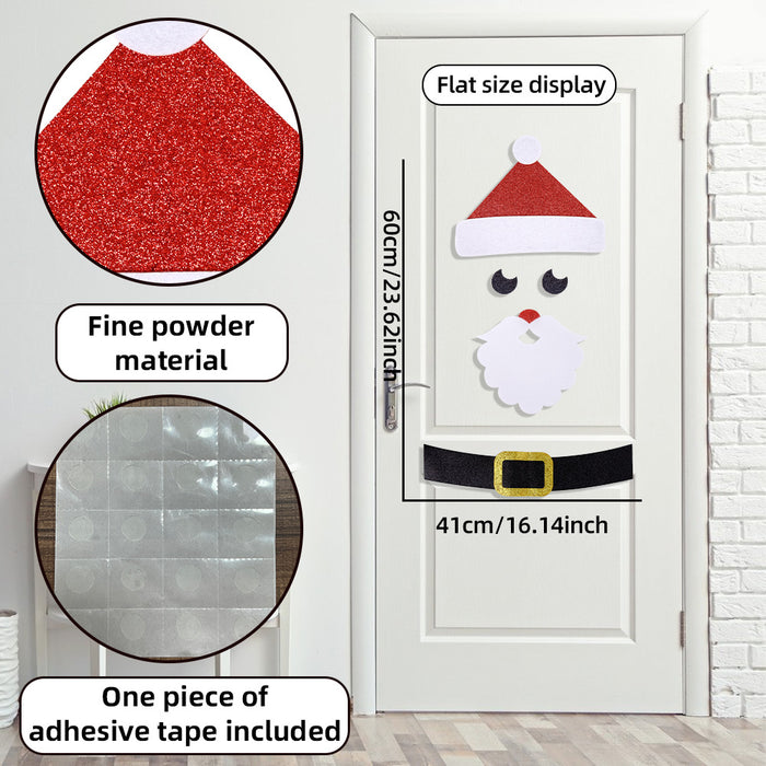 Wholesale Christmas Felt Cloth Cartoon Door Sticker Decorations JDC-DCN-ZHHAO003