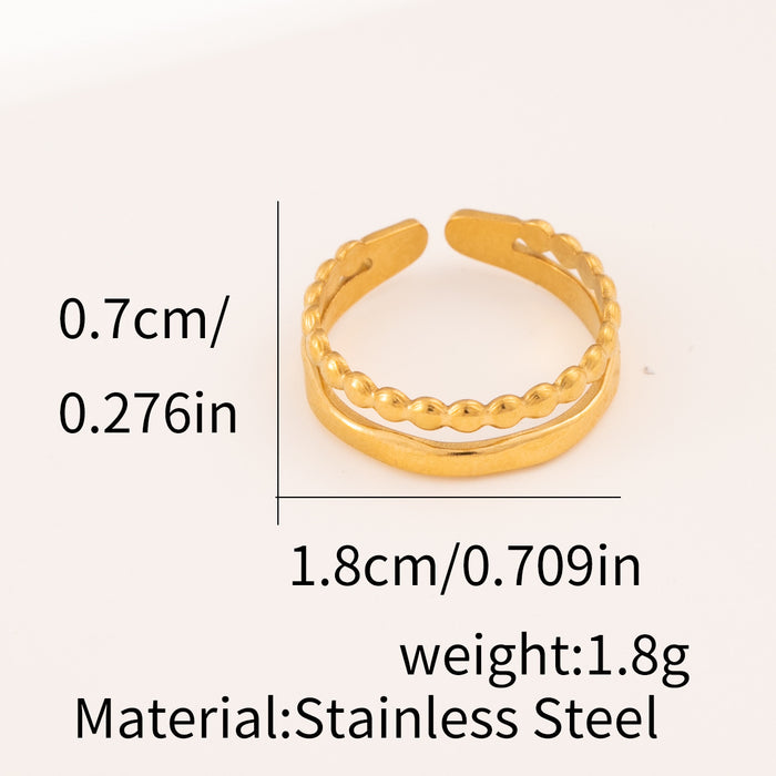 Wholesale A luxurious geometric stainless steel ring